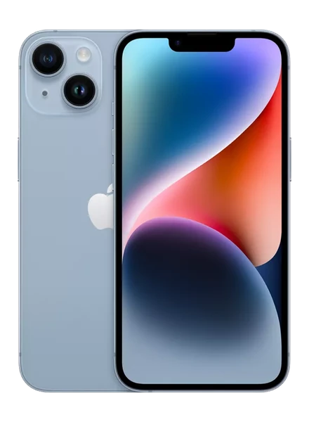 Apple iPhone 14 front and rear product view